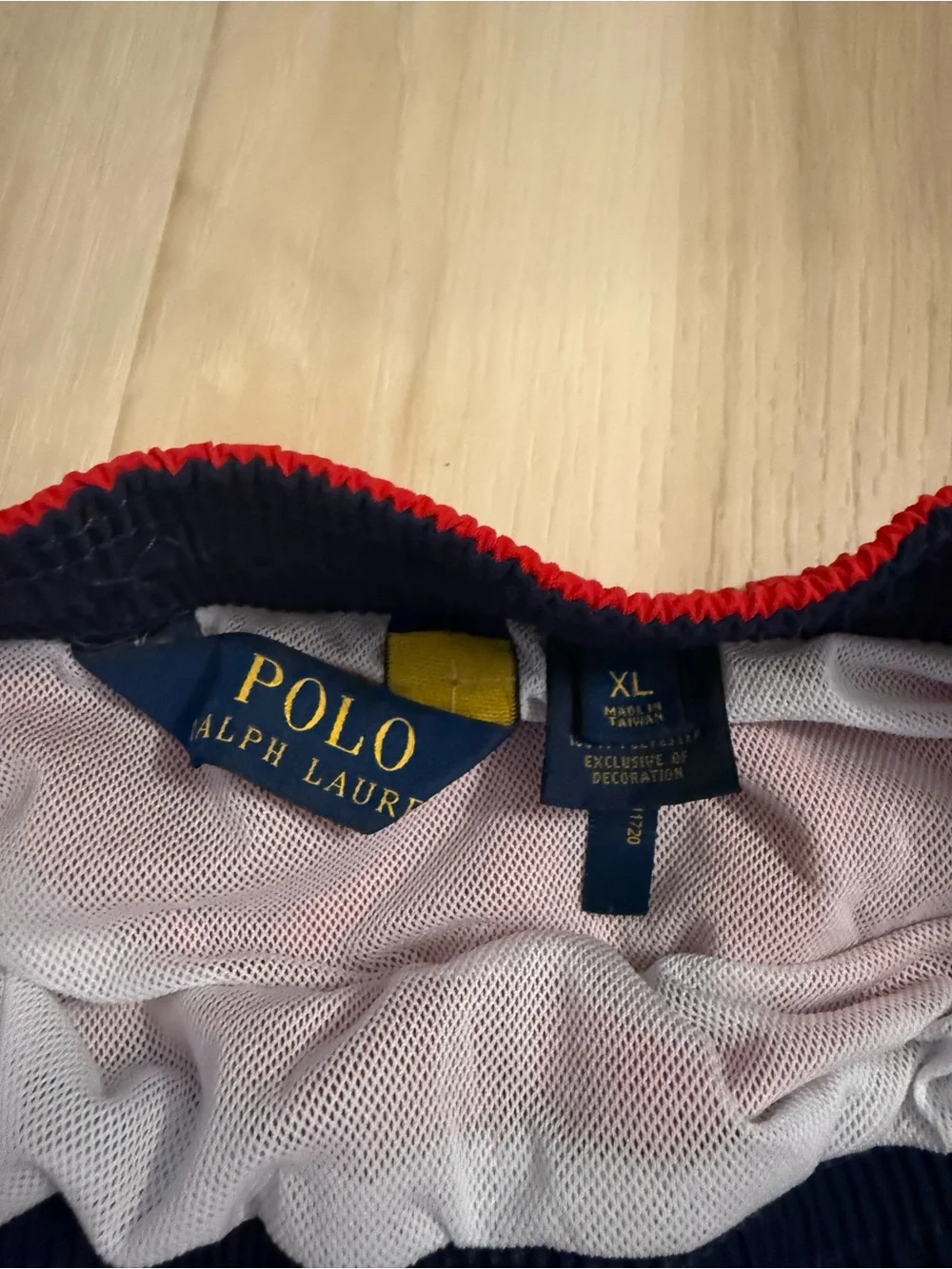 Polo by Ralph Lauren Navy Swim Shorts with Red Trim